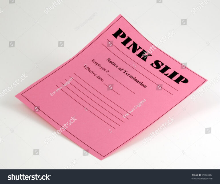 Pink slip | Idioms Meaning